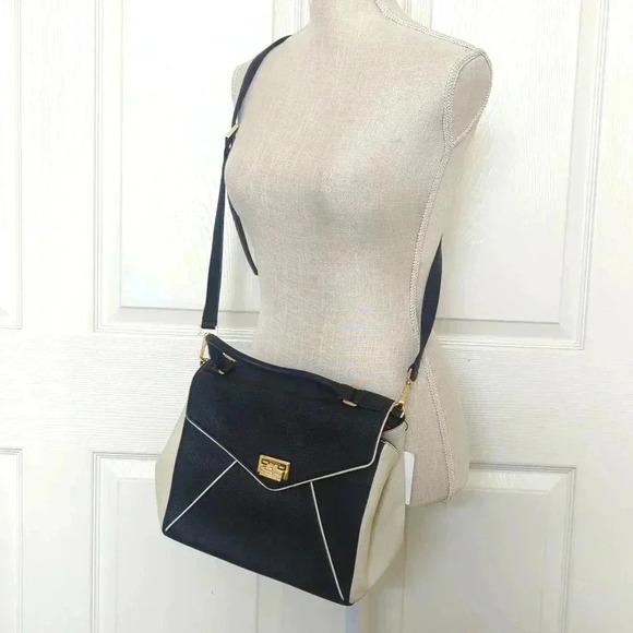 Kate Spade Wesley Place Laurel Satchel Black and Ivory - Picture 3 of 15